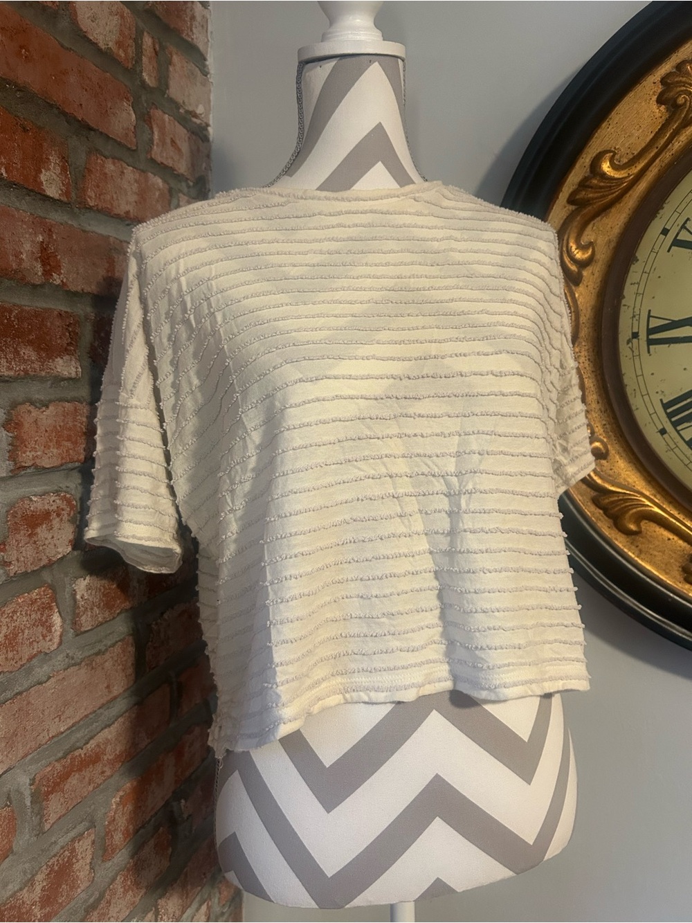 Madewell • Fringe Striped White Tee